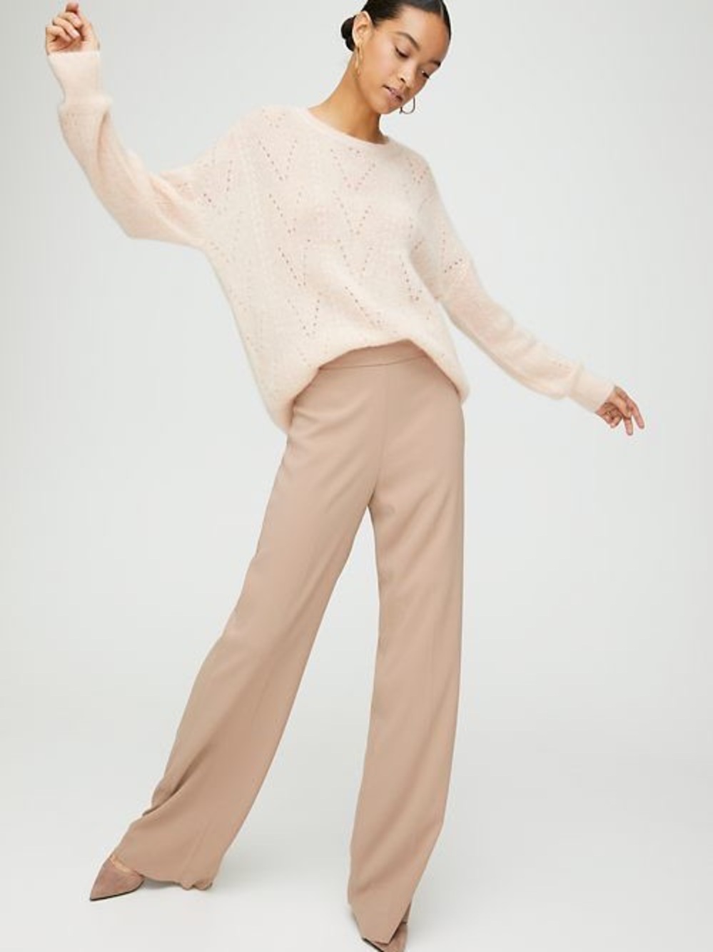 NWT Aritzia Babaton Lincoln High-Rise Wide Leg Pants Long Tall